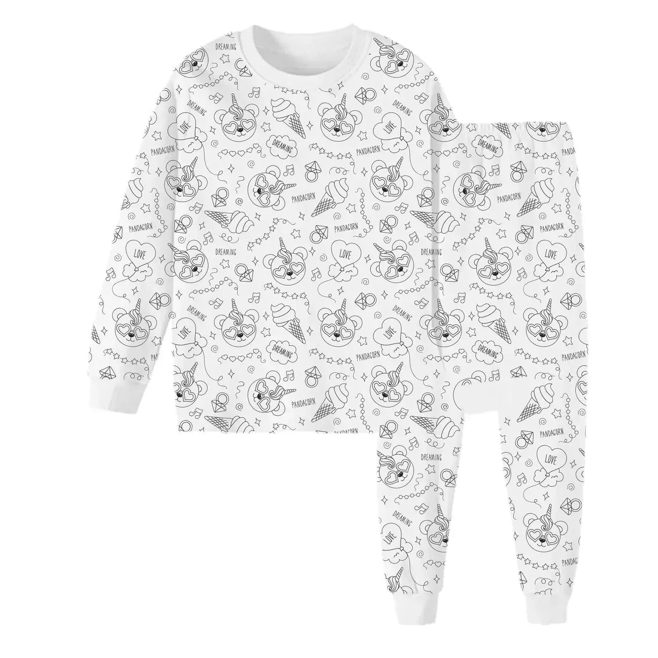 Colorable - Pajama | Two - Piece Set - Colorable Pajamas